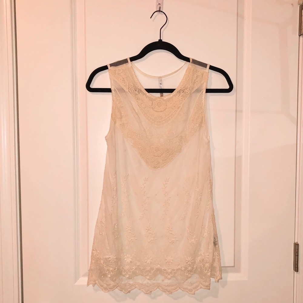 Vintage-y lace tank
